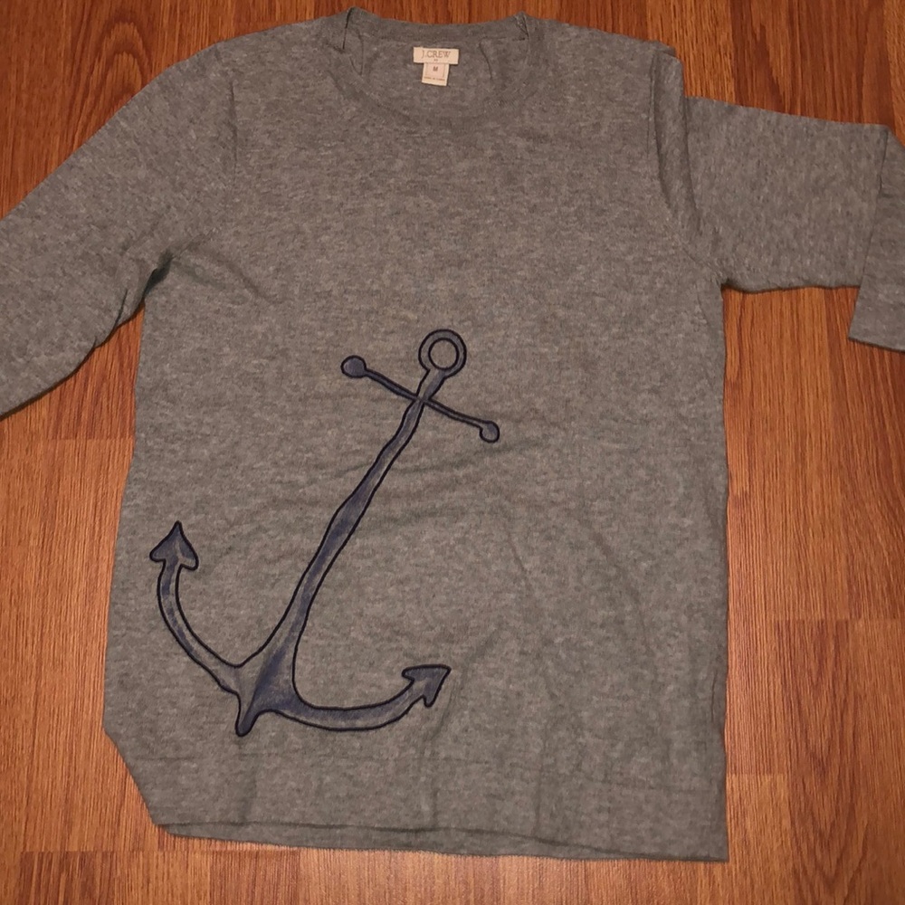 J. Crew anchor crew neck sweater